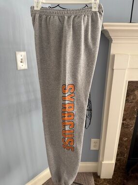 Gildan Gray Joggers with Orange Syracuse Leg Graphic